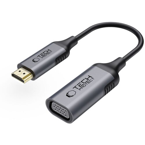 TECH-PROTECT ULTRABOOST ADAPTER HDMI V VGA FULL HD 60HZ ČRN, (5000302716) Slike
