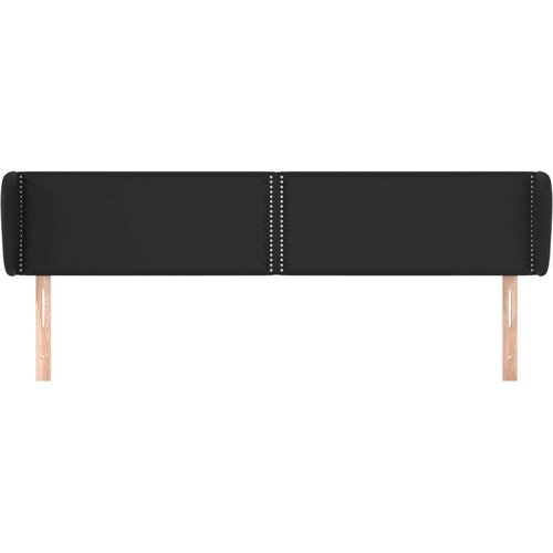  Uzglavlje s u&amp;scaron;ima crno 203x23x78/88 cm od umjetne kože Slike