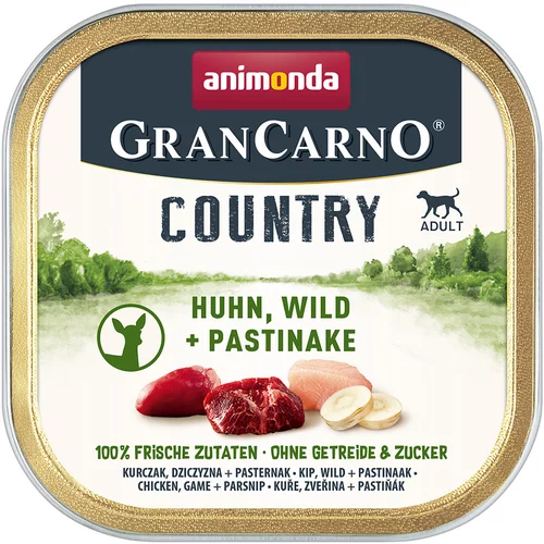 Animonda Varčno pakiranje GranCarno Adult Country 44 x 150 g - Piščanec, divjačina in pastinak