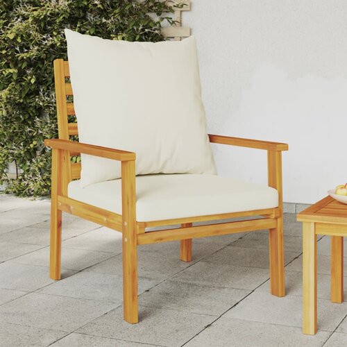  The Living Store Vrtni stol 2 kosa z blazino trden akacijev les - Stol, (21475774) Slike