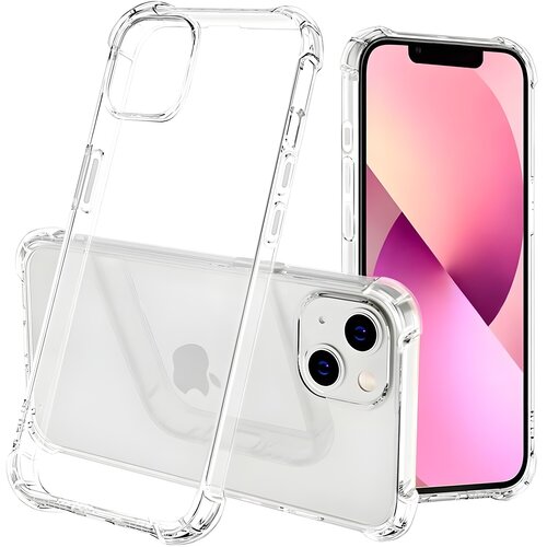  Silikonska futrola s ojačanim rubovima za Apple iPhone 13 Mini - Prozirna Slike