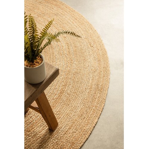 Hanse Home Obojestranska okrogla preproga iz jute &amp;oslash; 140 cm Braided Gold &amp;ndash; Slike