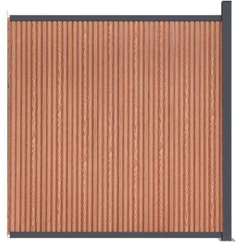 VidaXL Panel za ogradu smeđi 173 x 186 cm WPC Slike