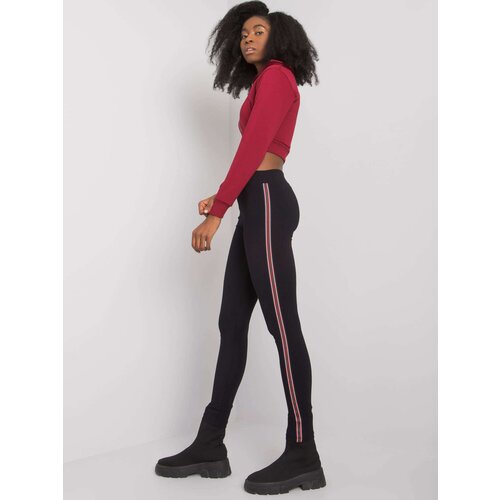 RUE PARIS Leggings-RV-LG-7379.02P-black Cene