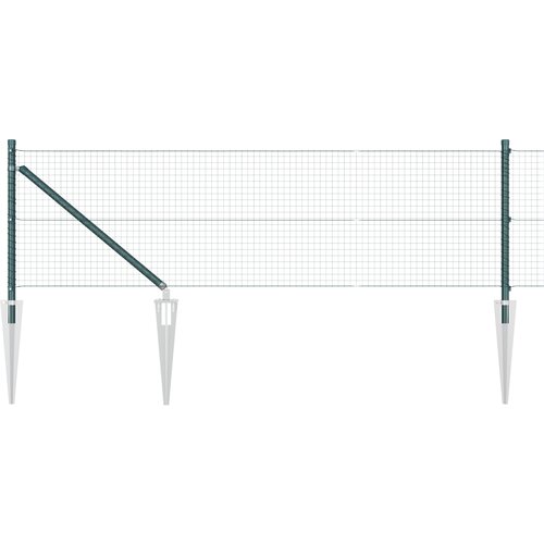 vidaXL Komplet stebrov ograje Komplet 2 Zelena Kovina 10 x 0.5 m, (22085445) Cene