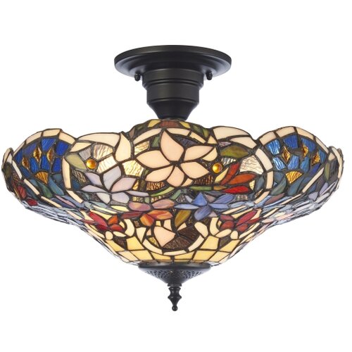 Endon 111915 - Povr&amp;scaron;inski montiran Tiffany luster SULLIVAN, 3x E27/10W/230V, prečnik 40 cm Slike