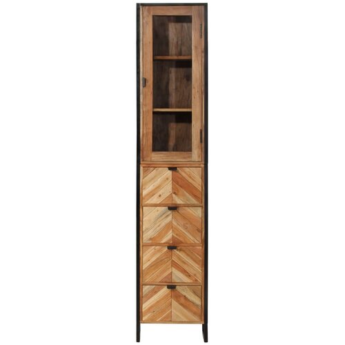  Kupaonski ormarić 40x27x190 cm željezo i masivno bagremovo drvo Slike