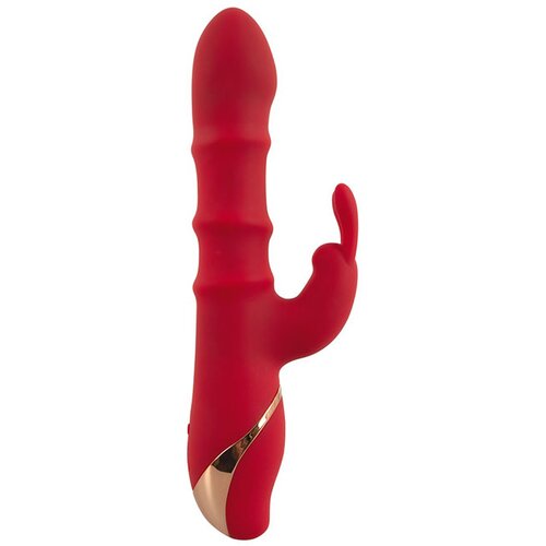 You2Toys You2 Toys Vibrator sa tri prstena Rabbit, 23.7cm, Crveni Cene