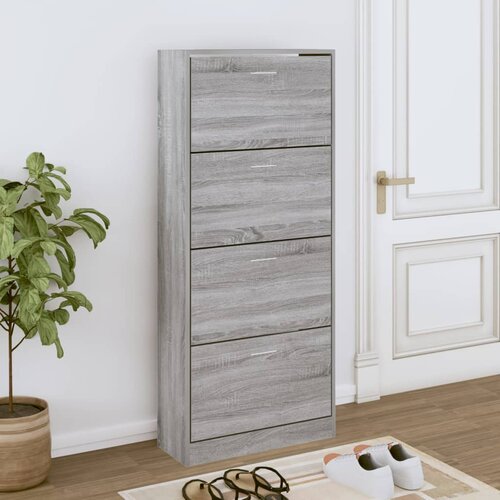 vidaXL Omarica za čevlje siva sonoma 63x24x147 cm inženirski les Cene