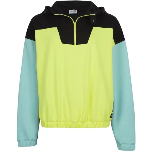 O'neill Sweater majica 'Collegiate ' žuta / zelena / crna