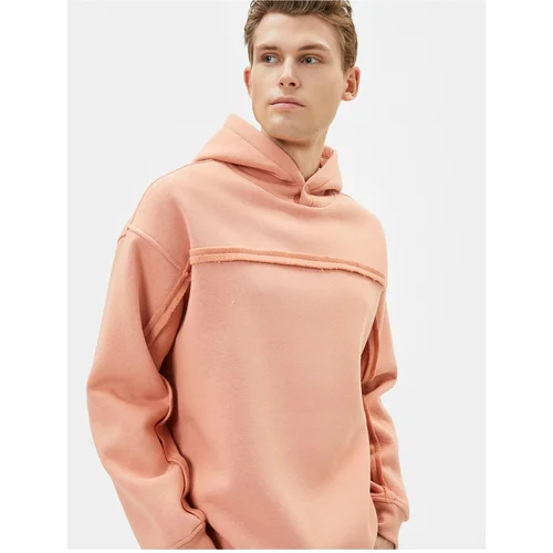 Koton Oversize Hooded Sweatshirt with Stitching Detail Long Sleeve