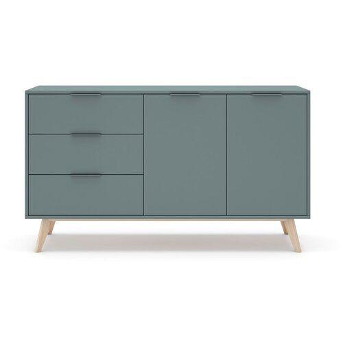 Marckeric Zeleno-siva nizka komoda 140x81 cm Pisco &amp;ndash; Marckeric Slike