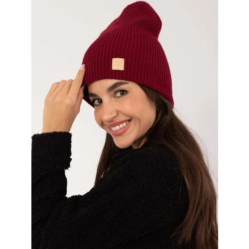 Fashion Hunters Wine knitted winter hat RUE PARIS