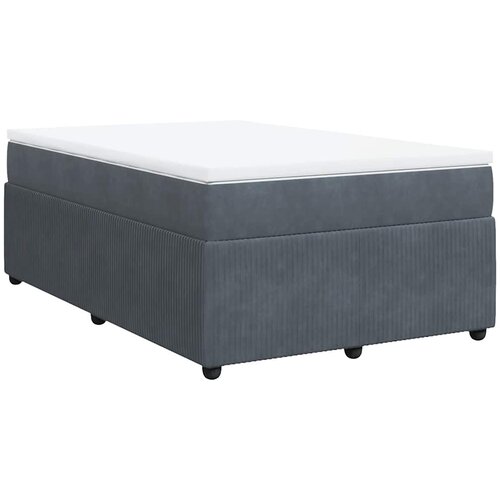 Box spring krevet s madracem tamnosivi 120 x 200 cm bar&amp;scaron;unasti Slike