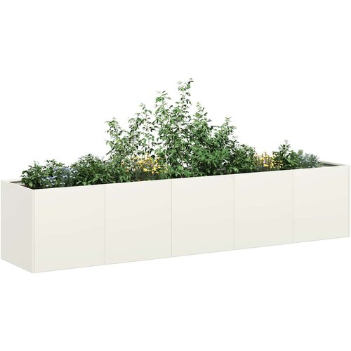 vidaXL Sadilnik White 200x40x40 cm Hladno valjano jeklo Cene