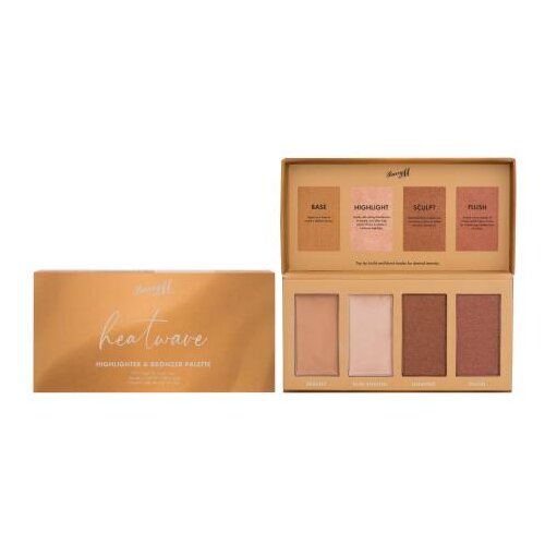 Barry M Heatwave Highlighter &amp;amp; Bronzer Palette paleta za konturiranje 14 g Slike