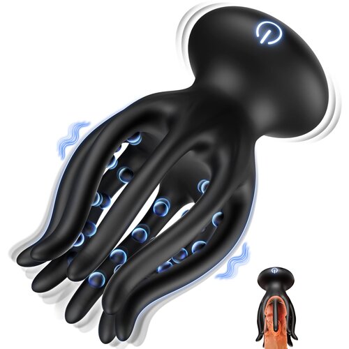 SuperLove Octopus Tentacle Vibrating Penis Massager Black Slike