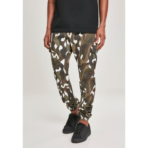 Urban Classics Wooden Camo Pants Geometric Camo Stretch Twill Cargo Pants Cene