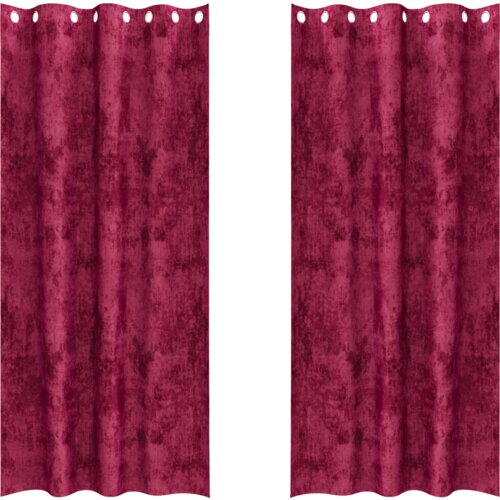  Samose zavjese 2 kom s okovima bordo 245x140 cm Slike