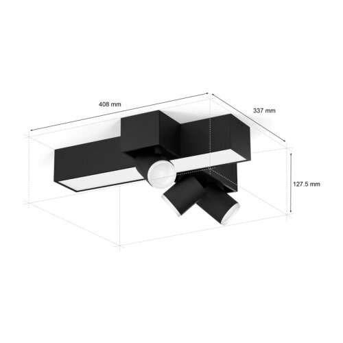  Philips-LED RGBW prigu&amp;scaron;iva spot svetiljka Hue CENTRIS 3xGU10/4,2W + LED/11W Slike