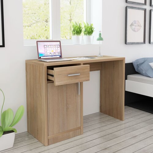 vidaXL Miza s Predalom in Omarico Hrast 100x40x73 cm Cene