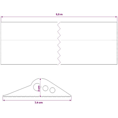  Brtva za garažni pod Crna 74 x 20 mm 5,5 m EPDM guma Slike