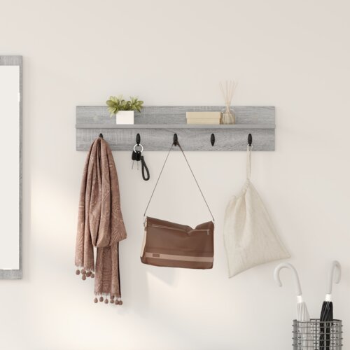 vidaXL Nadwyčajna obešalnik za plašče Siva sonoma 80 x 10.5 x 18 cm Cene