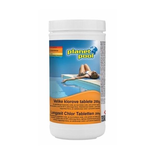 PLANET POOL Velike klorove tablete Planet Pool (počasi topne, za dezinfekcijo, 5 x 200 g) Slike