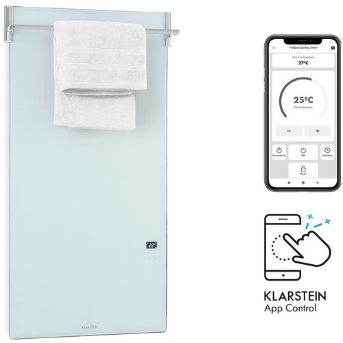 Klarstein Hot Spot Crystal Spotless Smart, infracrveni grijač, 750 W, aplikacija, bijeli Cijene