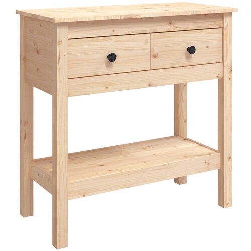 Maison Chic konzolna miza - miza ob steni 75x35x75 cm trdna borovina, (21786463) Cene