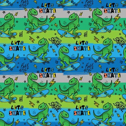 Cardex Poklon-papir s uzorkom T-Rexa na skateboardu, 100x70 cm Cene