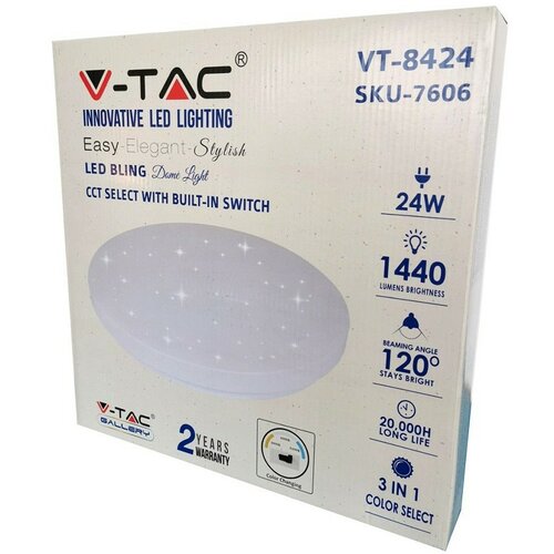 V-tac led plafonjera 24W star effect 3U1 IP20 vtac Cene