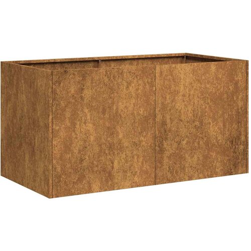 Maison Chic Cvetlični Lonec - Cvetlično korito Rusty 80x40x40 cm Vremensko odporno jeklo, (21788791) Cene