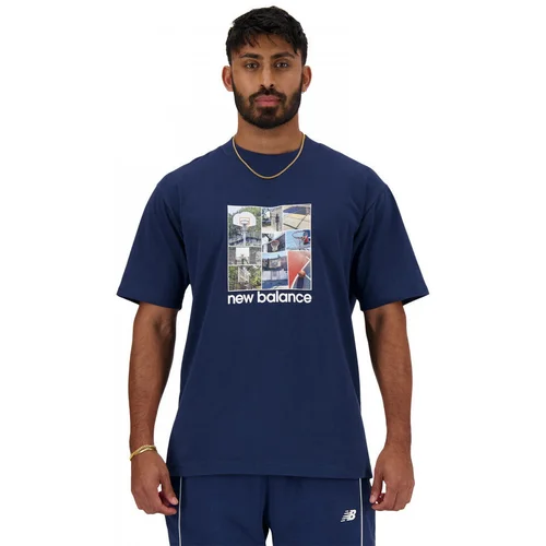 New Balance Hoops graphic t-shirt Plava