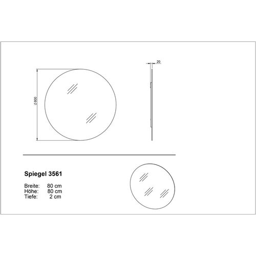 Germania Stensko ogledalo &amp;oslash; 80 cm Libbiano &amp;ndash; Slike