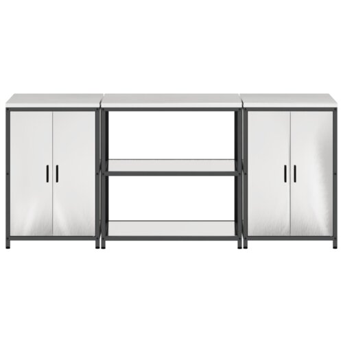  Kuhinjski set za pohranu 3 pcs Srebrna 210 x 50 x 92 cm Slike
