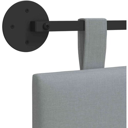  Držeće uzglavlje Zidne Svijetlo siva 110 x 55 x 5 cm tkanina - Svjetlosiva 100 cm bez LED Slike