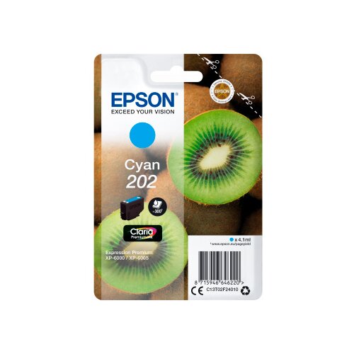 Epson Originalna kartu&amp;scaron;a s črnilom Singlepack Cyan 202 Claria Premium, (22112497) Slike