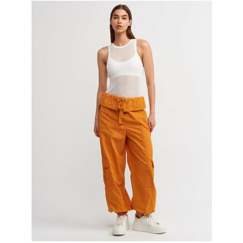 Dilvin 70928 Waist Fold Cargo Pants-Orange Slike