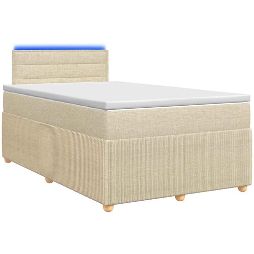  Boxspring krevet s madracem Krem 120 x 200 cm Tkanina Cene