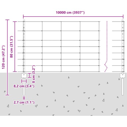 VidaXL Stupovi ograde 11 kom U-kanal 80 cm Galvanizirani čelik Slike