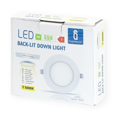 Aigostar LED ugradna plafonska svetiljka LED/4W/230V 3000K prečnik 9,8 cm bela Slike