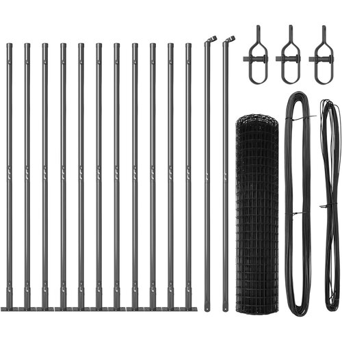 VidaXL Euro Ograda Set od 2 Siva Čelik 25 x 1.2 m Izdržljiva Slike