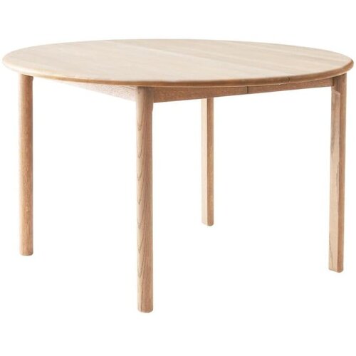 Hammel Furniture Okrogla raztegljiva jedilna miza iz masivnega hrasta v naravni barvi ø 120 cm Noor – Cene