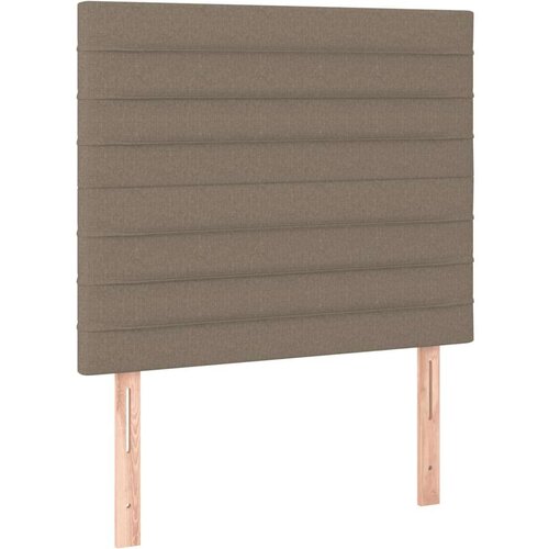  Okvir za krevet s uzglavljem smeđesivi 100x200 cm od tkanine Slike