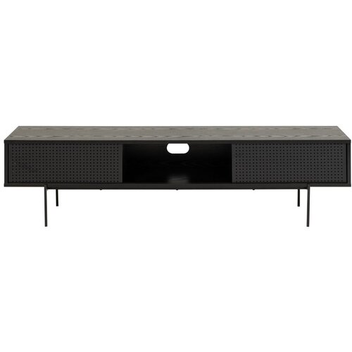 Actona Crni TV stol u dekoru jasena 180x44,5 cm Angus - Cijene