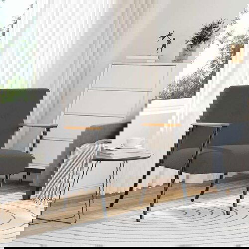 VidaXL fotelja Tamno siva 59 x 75 x 78 cm Tkanina s uvijenim učinkom Slike