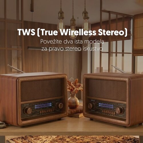 Retro RGB Bluetooth radio 8076BT Slike