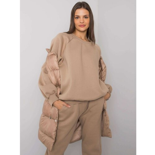 Fashion Hunters Dark beige three-piece set with a Minneola vest Slike