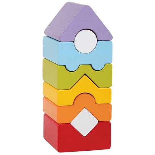 Cubika drvena igračka kula, 8 elemenata Slike